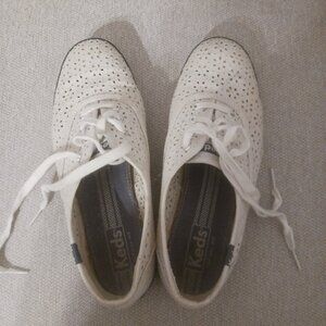Keds Cream Perforated Sneakers